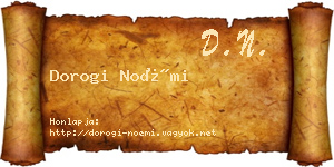 Dorogi Noémi névjegykártya