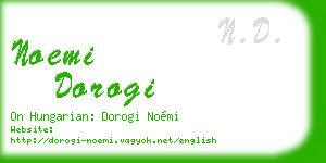 noemi dorogi business card